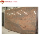 Pedra lustrada resistência do granito do alcaloide, lajes do granito de China Juparana 2400x700mm