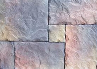 Do tijolo agregado de pedra exterior branco artificial vermelho do falso da ardósia da borda do castelo painéis de parede decorativos gravados exterior