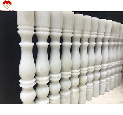 Tamanho padrão ou personalizado Baluster de escada de mármore de ônix branco de alabastro para casas de luxo