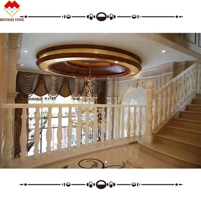 Tamanho padrão ou personalizado Baluster de escada de mármore de ônix branco de alabastro para casas de luxo