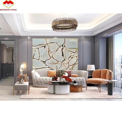 Quartzite de Roma Azul Larga Laje Adequada para Parede Interior de Hotel e Cozinha