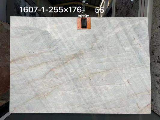 18mm CNF Taj Mahal Quartzite Branco Cristallo Countertop de Pedra Backlit para Decoração Doméstica