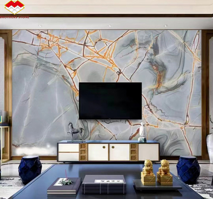 Quartzite de Roma Azul Larga Laje Adequada para Parede Interior de Hotel e Cozinha
