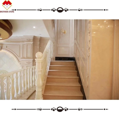 Tamanho padrão ou personalizado Baluster de escada de mármore de ônix branco de alabastro para casas de luxo