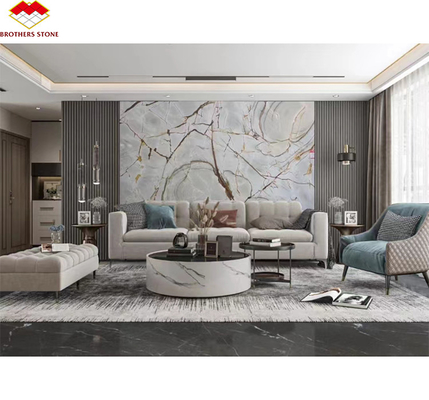 Quartzite de Roma Azul Larga Laje Adequada para Parede Interior de Hotel e Cozinha