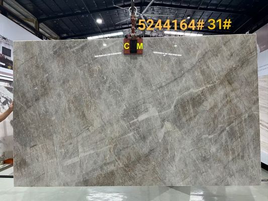 18mm CNF Taj Mahal Quartzite Branco Cristallo Countertop de Pedra Backlit para Decoração Doméstica