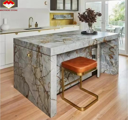Quartzite de Roma Azul Larga Laje Adequada para Parede Interior de Hotel e Cozinha