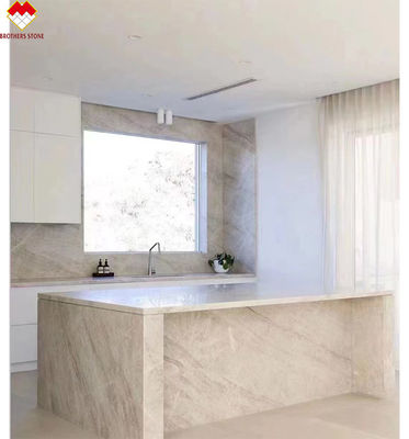 18mm CNF Taj Mahal Quartzite Branco Cristallo Countertop de Pedra Backlit para Decoração Doméstica