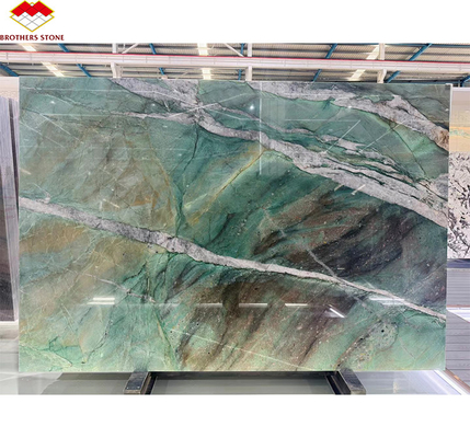 Piso de mármore de calcite moderno Bata Esmeralda Verde Quartzite Chapa para painel de parede de hotel