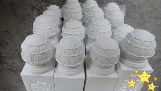 Manobrista de escada de pedra de mármore de ônix branco personalizado para baluster decorativo de casa e villa