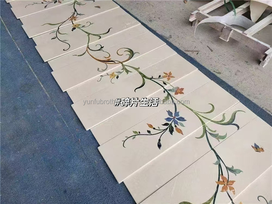 Estilo de design moderno Antiderrapante Tapete de escada de mármore bege para degraus de pedra natural