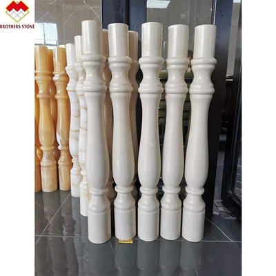 Hotel ou Villa personalizado Escalão de Alabastro de Mármore Branco Baluster estilo de design moderno