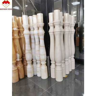 Hotel ou Villa personalizado Escalão de Alabastro de Mármore Branco Baluster estilo de design moderno
