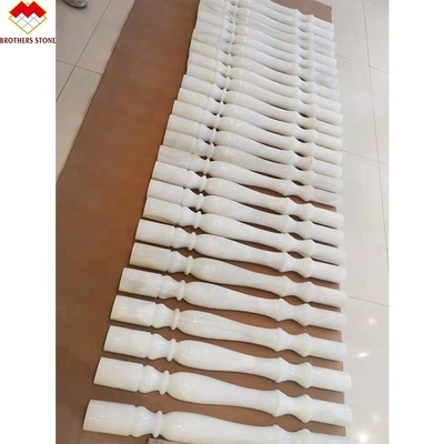 Hotel ou Villa personalizado Escalão de Alabastro de Mármore Branco Baluster estilo de design moderno