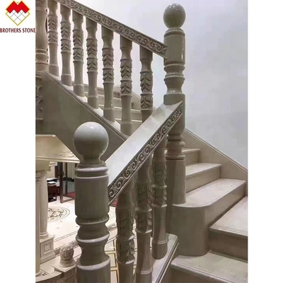 Manobras de balcão de mármore de calcite para escadas de pedra interiores a preços acessíveis