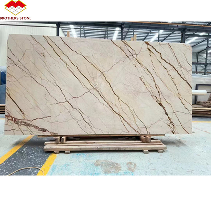 Pisos e escadas interiores Solfitel ouro mármore grande laje em estilo natural moderno