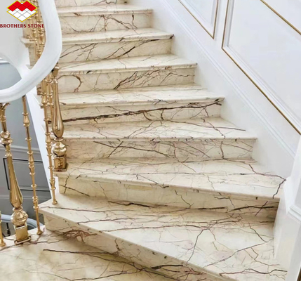 Pisos e escadas interiores Solfitel ouro mármore grande laje em estilo natural moderno