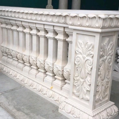 Escalinha de mármore de luxo personalizada Coluna de mangueira para design de interiores em estilo villa