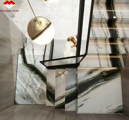 Escadas de hotéis modernas irmãos Pedra Panda Branco Marmoreiras e elevadores antiderrapante