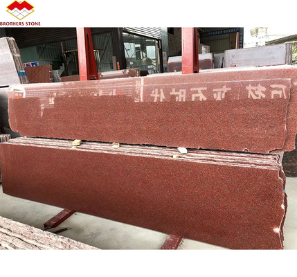 Modern India Placas de granito vermelho para parede exterior interior Pedras e estrutura de porta superfície afiada