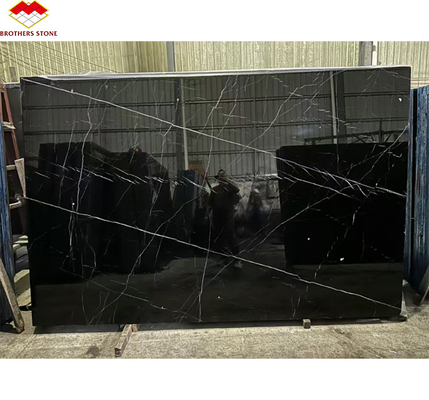 Modern Design Hotel Nero Marquina Big Slab Zimbabwe Piso e escadas de mármore preto
