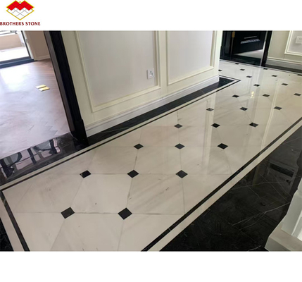 Modern Design Hotel Nero Marquina Big Slab Zimbabwe Piso e escadas de mármore preto