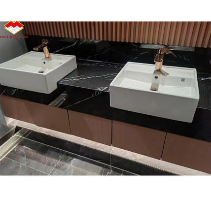 White Veins Marble Sink cortado ao tamanho de mármore de calcita para design de hotel moderno