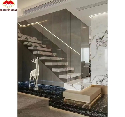 Escalinhas de pedra sinterizadas personalizadas para luxo Design moderno em várias cores