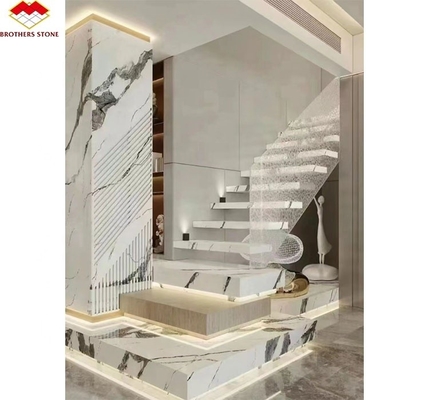 Escalinhas de pedra sinterizadas personalizadas para luxo Design moderno em várias cores