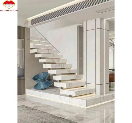 Escalinhas de pedra sinterizadas personalizadas para luxo Design moderno em várias cores
