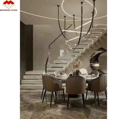 Escalinhas de pedra sinterizadas personalizadas para luxo Design moderno em várias cores