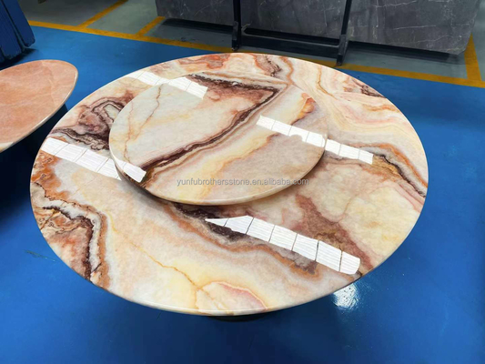 Chapas de piso de lavas de ónix de dragão vermelho de jade polidas Componente espessura 16 mm