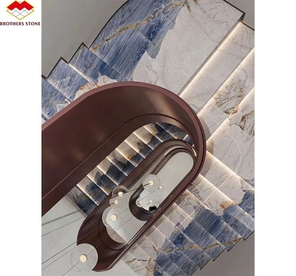 Material de escada de pedra artificial de design moderno luxuoso azulejos de piso não escorregadiços para interiores