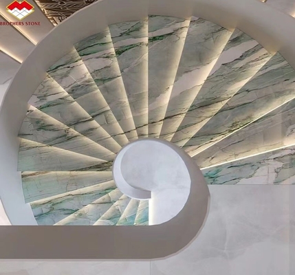 Material de escada de pedra artificial de design moderno luxuoso azulejos de piso não escorregadiços para interiores