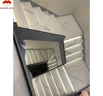 Moderno Design Estilo Escalinha Direita Personalizada Luxo Escalinha de Mármore Artificial