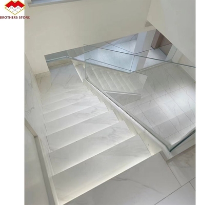 Moderno Design Estilo Escalinha Direita Personalizada Luxo Escalinha de Mármore Artificial