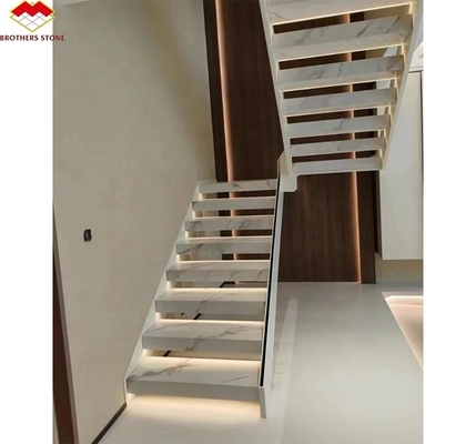 Moderno Design Estilo Escalinha Direita Personalizada Luxo Escalinha de Mármore Artificial