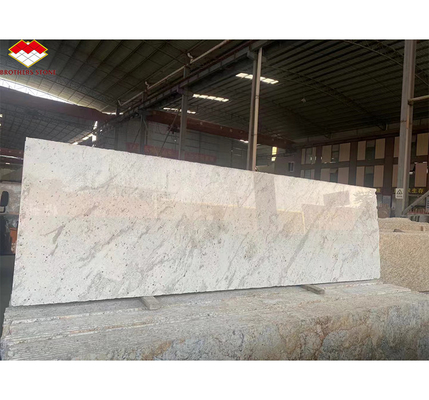 Lâmina polida de granito branco de Andrômeda para projetos residenciais
