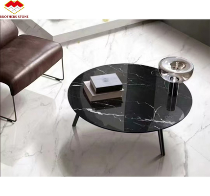 Moderno Nero Marquina Preto Branco Stipe Mármore Polido Natural Grandes Lajes para Hotel Villa Indoor