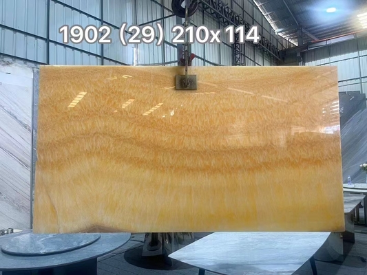 Desenho Moderno Ónix Translúcido Mármore Beige Amarelo Mel Ónix Chapa para Vila