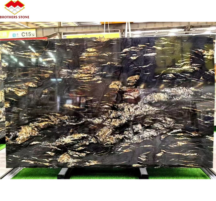 Pedaço de Fênix Natural Moderno Preto Ouro Marmoreiro Escalões de Pedra Chapa Larga