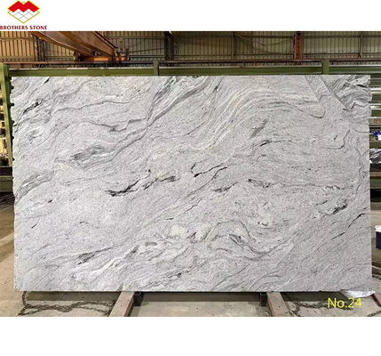 Low Per Square Foot Placas de granito branco viscônico para revestimento de parede exterior de villas modernas