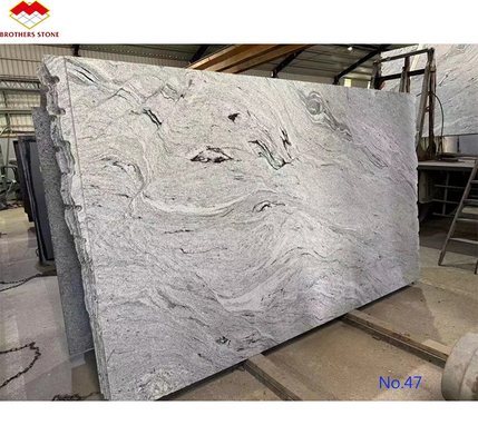 Low Per Square Foot Placas de granito branco viscônico para revestimento de parede exterior de villas modernas