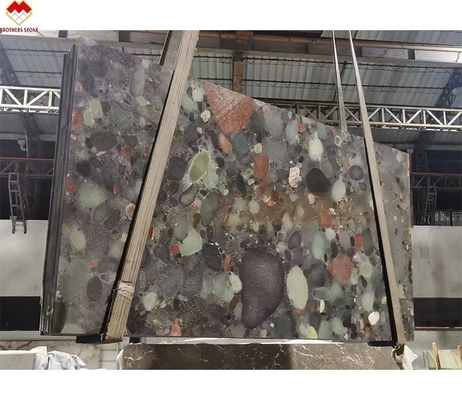 Luxo Brasil Verde Marinace Verde Quartzite Couro Superfície Finalizada para Estilo Moderno