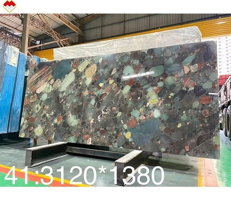 Luxo Brasil Verde Marinace Verde Quartzite Couro Superfície Finalizada para Estilo Moderno