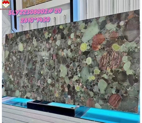 Luxo Brasil Verde Marinace Verde Quartzite Couro Superfície Finalizada para Estilo Moderno