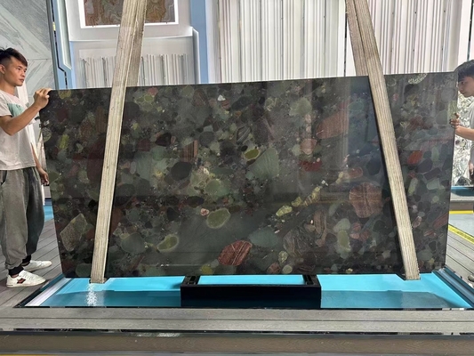 Luxo Brasil Verde Marinace Verde Quartzite Couro Superfície Finalizada para Estilo Moderno