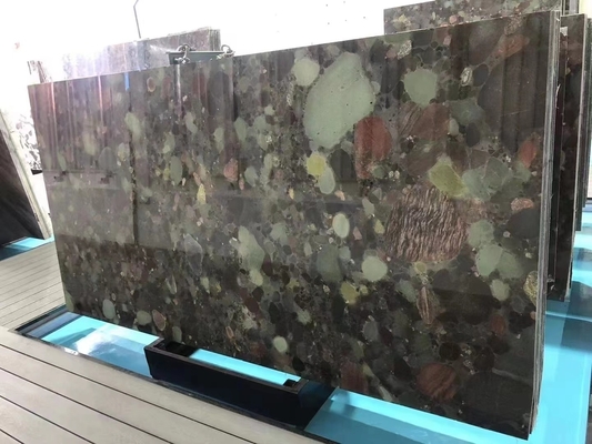 Luxo Brasil Verde Marinace Verde Quartzite Couro Superfície Finalizada para Estilo Moderno