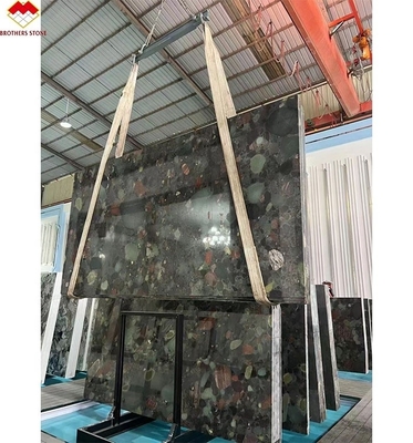 Quartzite verde de pedra multicolor de granito mesa e painel de decoração de parede personalizado para interiores
