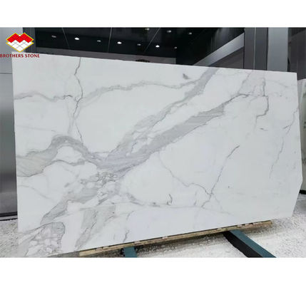 Moderno Design Itália Calacatta Branca de mármore laje para mesa de cozinha e painel de parede